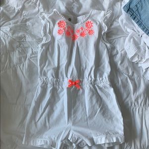 White infant romper